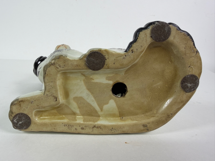 Ceramic Black-and-White Staffordshire Spaniel Dog 6.5W X 4D X 9H [Photo 5]