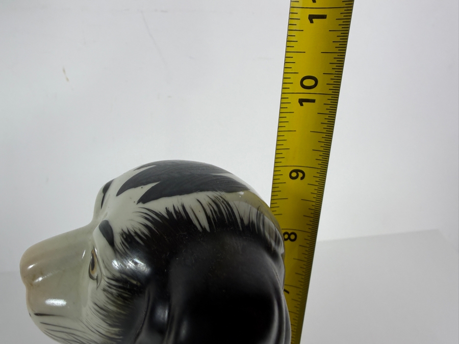 Ceramic Black-and-White Staffordshire Spaniel Dog 6.5W X 4D X 9H [Photo 7]