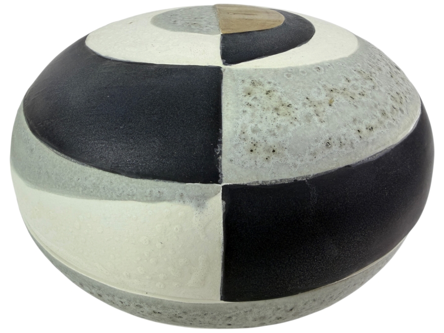  L'Objet Cubisme Large Round Box 9'W X 5.5'H