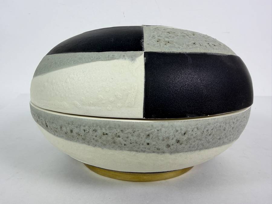  L'Objet Cubisme Large Round Box 9'W X 5.5'H [Photo 3]