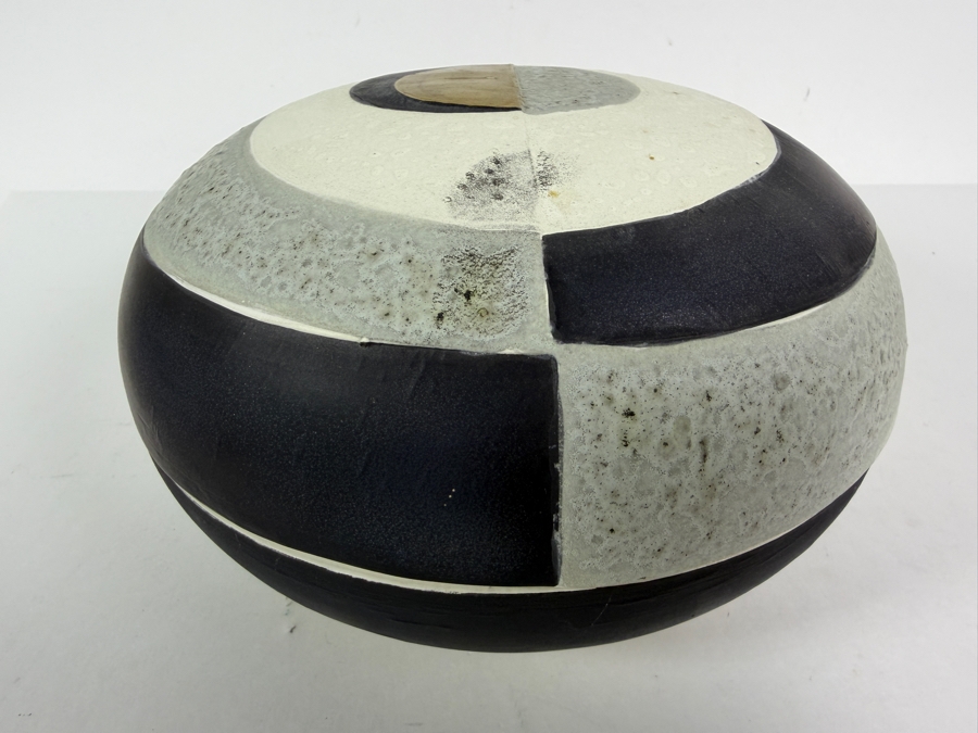  L'Objet Cubisme Large Round Box 9'W X 5.5'H [Photo 5]