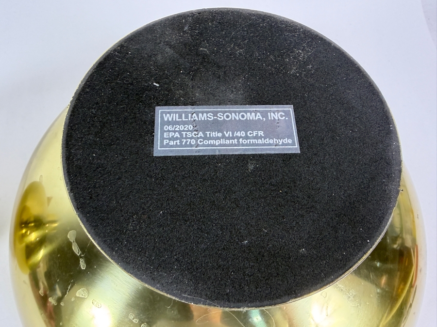Brass Williams-Sonoma Footed Bowl 6.25'H and Brass Vase 6'H [Photo 4]