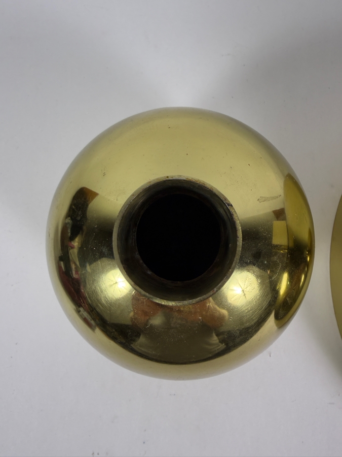 Brass Williams-Sonoma Footed Bowl 6.25'H and Brass Vase 6'H [Photo 6]
