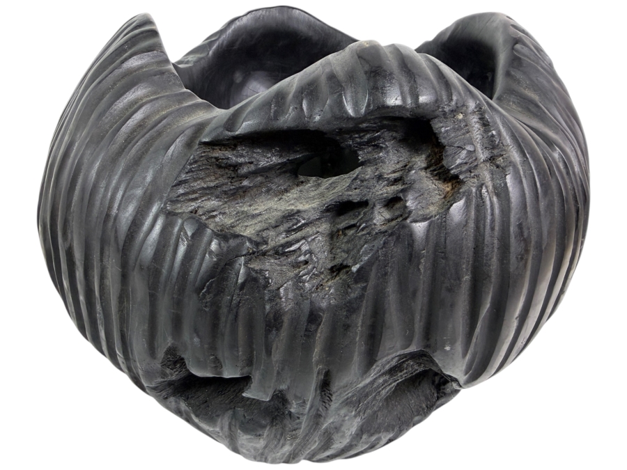 Indonesian Carved Wooden Bowl 11'W X 9.5'H