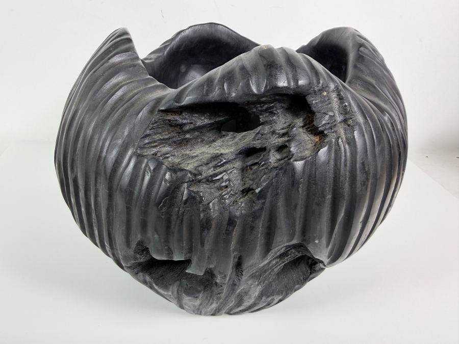 Indonesian Carved Wooden Bowl 11'W X 9.5'H [Photo 2]