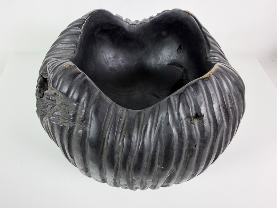 Indonesian Carved Wooden Bowl 11'W X 9.5'H [Photo 7]