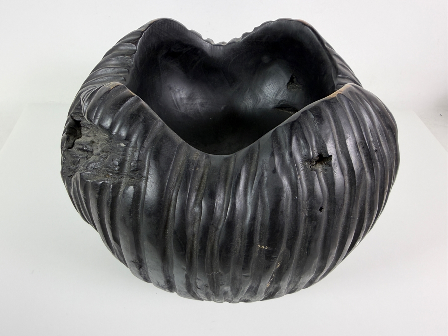 Indonesian Carved Wooden Bowl 11'W X 9.5'H [Photo 8]