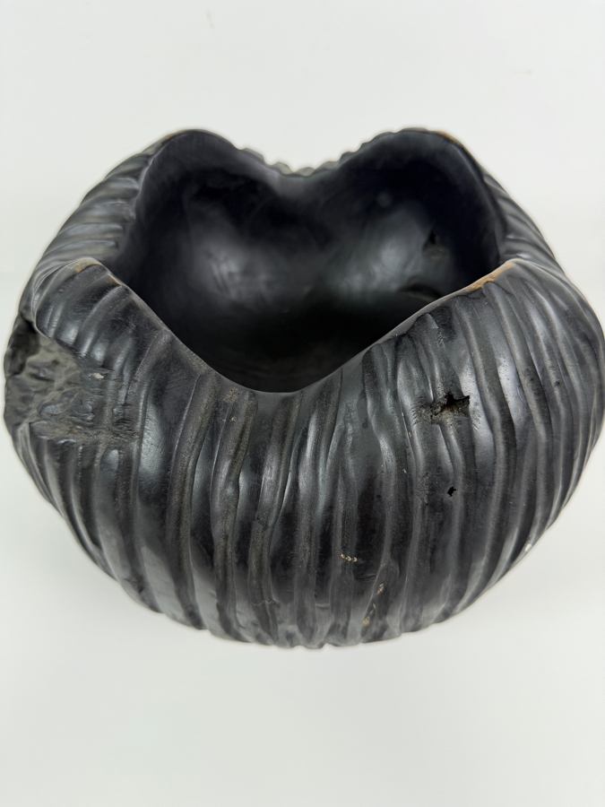 Indonesian Carved Wooden Bowl 11'W X 9.5'H [Photo 6]