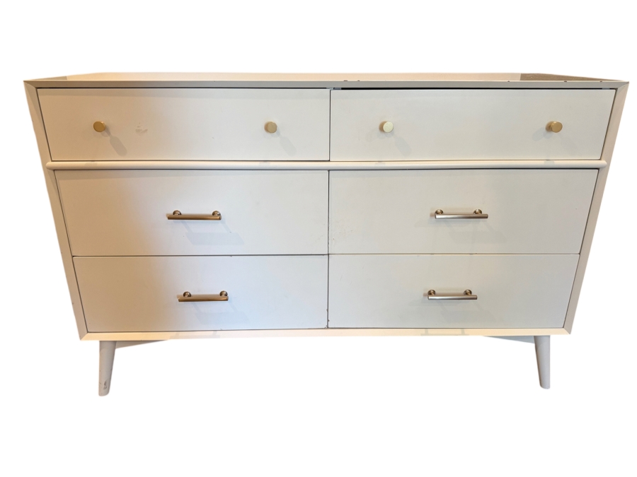 Walter of Wabash Mid-Century Modern Style 6-Drawer Dresser 56' X 19'D X 36'H