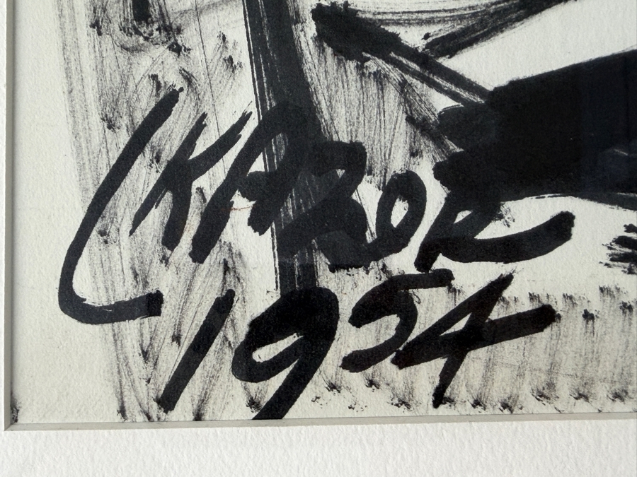 Leonard Charles Kazor (1917–2000, American) Abstract Print Dated 1954 14.5' X 19.5' Framed 22.5'W X 28'H [Photo 5]