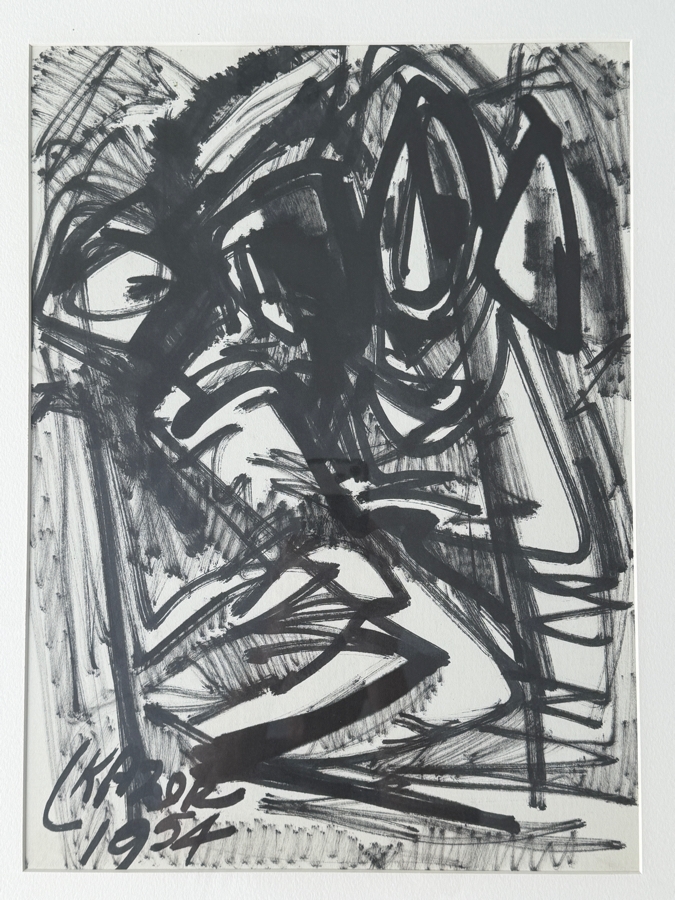 Leonard Charles Kazor (1917–2000, American) Abstract Print Dated 1954 14.5' X 19.5' Framed 22.5'W X 28'H [Photo 2]