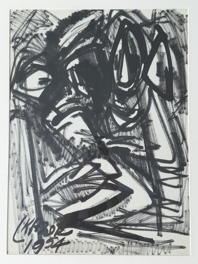 Leonard Charles Kazor (1917–2000, American) Abstract Print Dated 1954 14.5' X 19.5' Framed 22.5'W X 28'H [Photo 3]