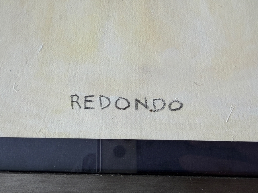 Walter Redondo (b. 1958, San Diego) Original Mixed-Media Abstract Painting on Paper 32' X 40' Framed 37' X 45' [Photo 8]