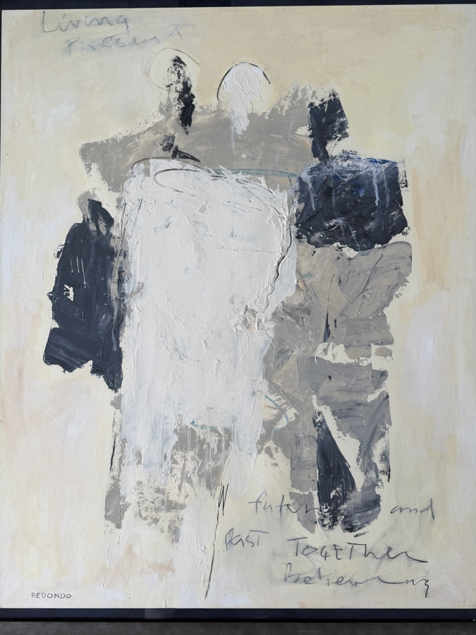 Walter Redondo (b. 1958, San Diego) Original Mixed-Media Abstract Painting on Paper 32' X 40' Framed 37' X 45' [Photo 3]