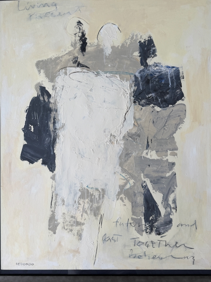Walter Redondo (b. 1958, San Diego) Original Mixed-Media Abstract Painting on Paper 32' X 40' Framed 37' X 45' [Photo 2]