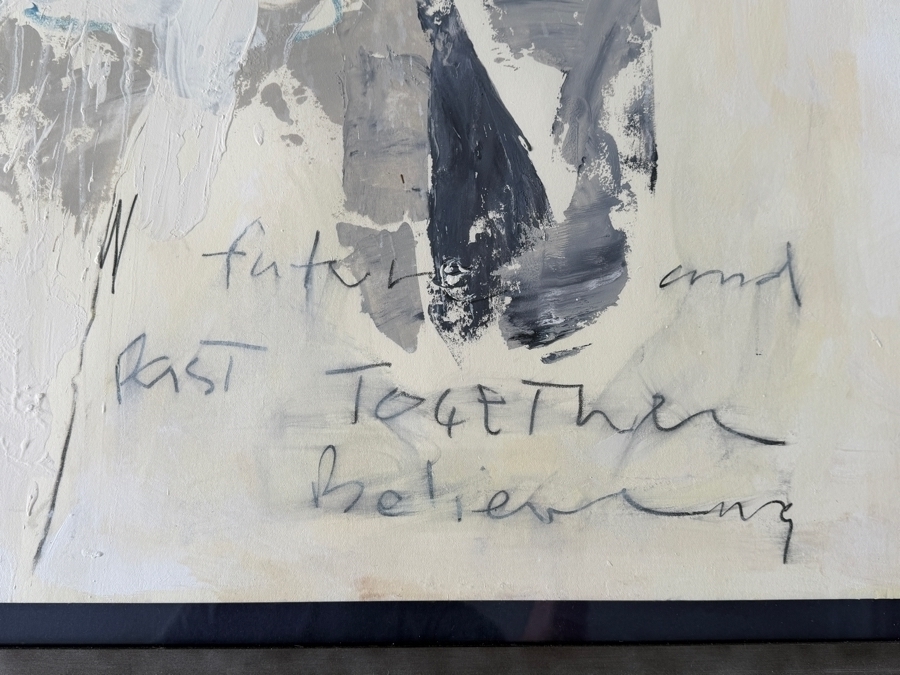 Walter Redondo (b. 1958, San Diego) Original Mixed-Media Abstract Painting on Paper 32' X 40' Framed 37' X 45' [Photo 7]