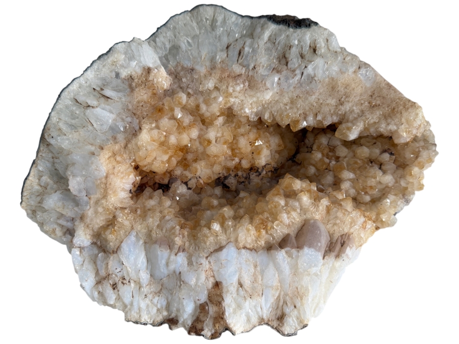 Large Natural Quartz and Calcite Geode Cluster 12.5'W X 11'D X 8'H