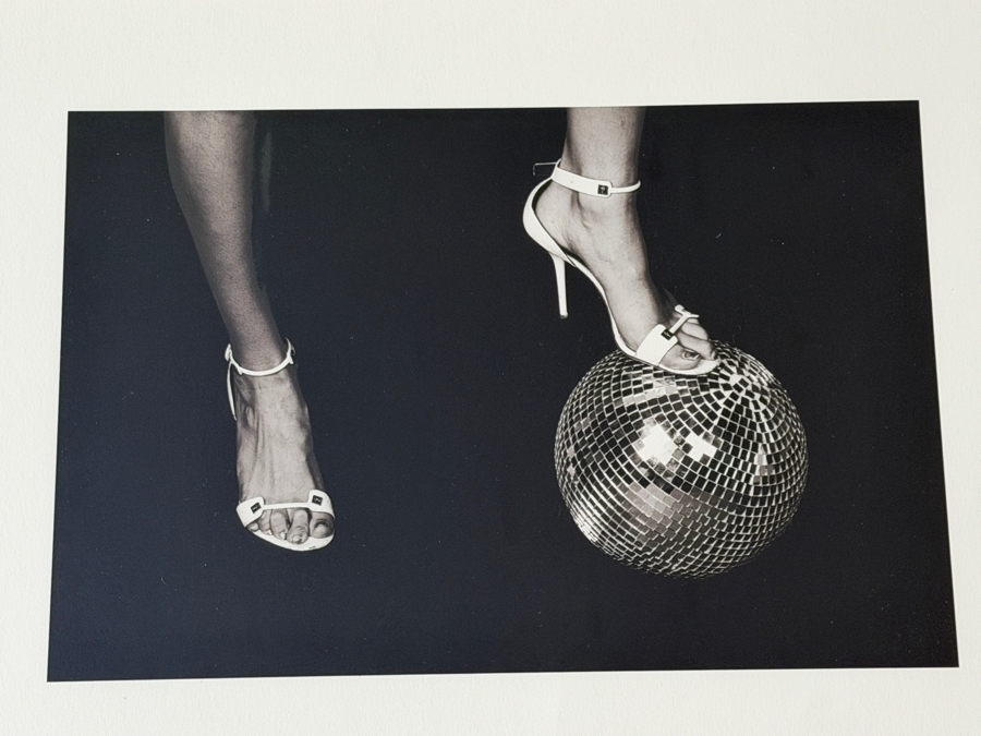 Framed B&W High Heels on Disco Ball Print 25.5 X 19.5 [Photo 3]
