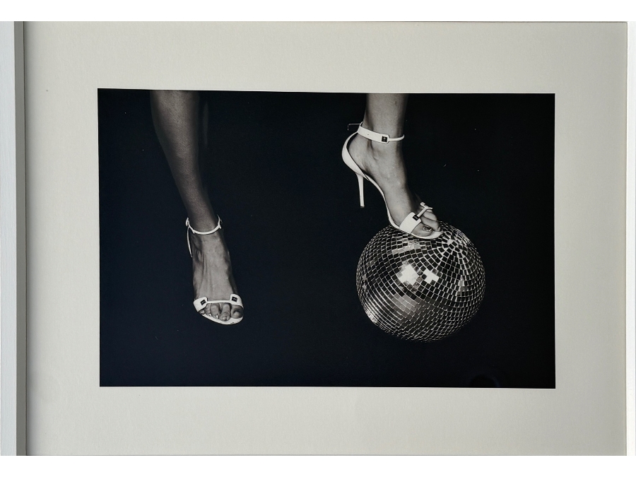 Framed B&W High Heels on Disco Ball Print 25.5 X 19.5 [Photo 2]