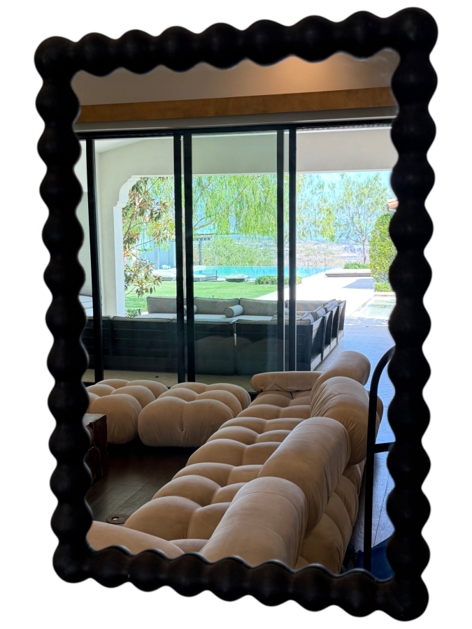 Ebony Bob Mirror by Craftsman Alfred Newall 16' X 23.5' Retails $1,100