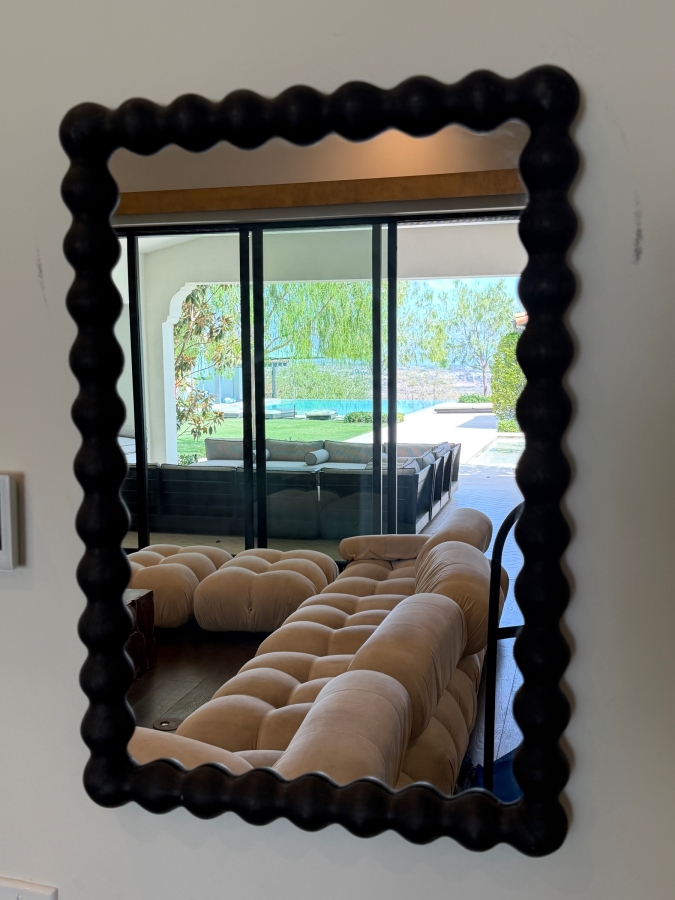Ebony Bob Mirror by Craftsman Alfred Newall 16' X 23.5' Retails $1,100 [Photo 2]