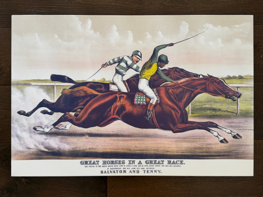 Great Horses in a Great Race Canvas Print 30 X 20 [Photo 2]