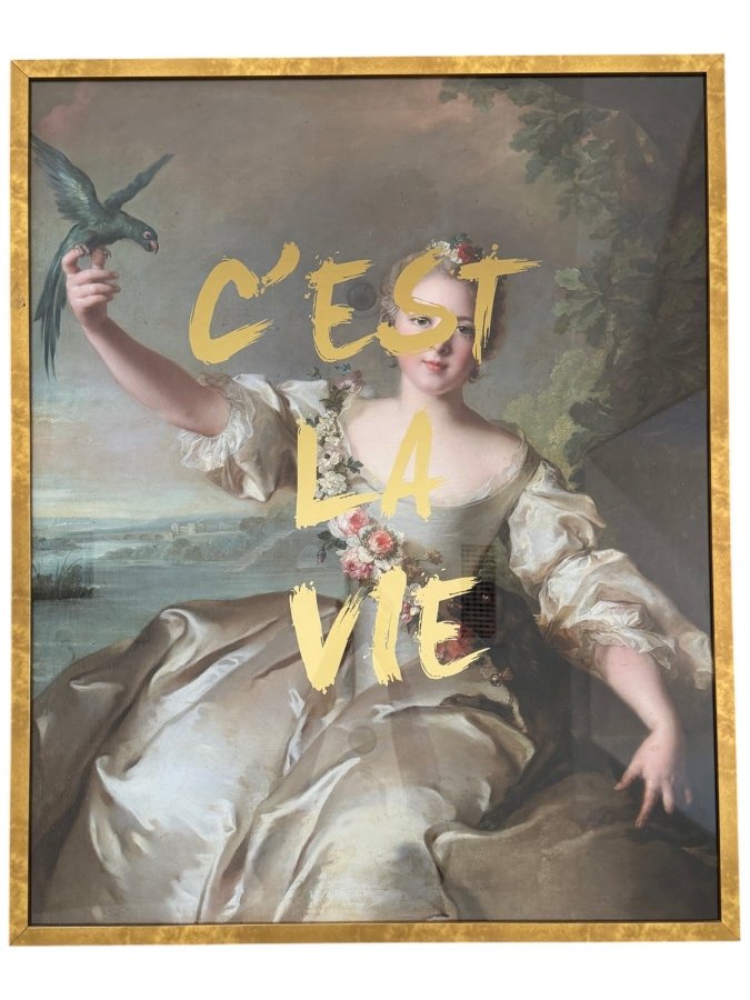 C'est La Vie by Lara Fowler Framed 32 X 40 Retails $745