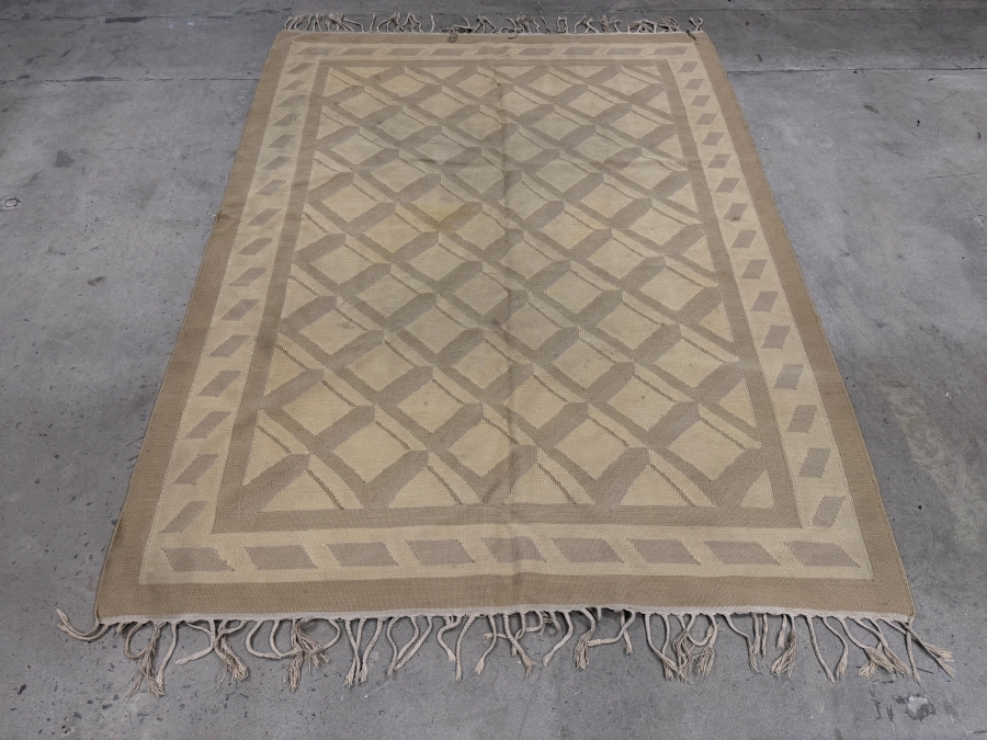 Vintage Handwoven Wool Kilim Area Rug 71' X 95' [Photo 6]