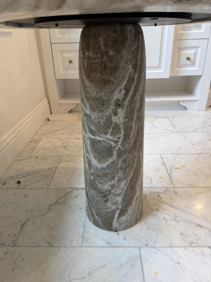 Babylon 30' Round Torrento Grey Marble Bistro Table 29H [Photo 5]