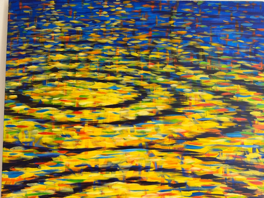 Gerrit Greve (1948-2024, Cardiff by the Sea, CA) Original Acrylic Painting On Canvas Titled 'I Wish I Were Close To You' Signed Lower Left and Verso 2005 48 X 60 Estimate $2,900 - $3,600 [Photo 4]
