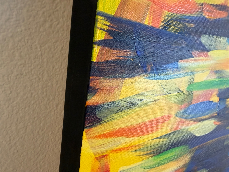 Gerrit Greve (1948-2024, Cardiff by the Sea, CA) Original Acrylic Painting On Canvas Titled 'I Wish I Were Close To You' Signed Lower Left and Verso 2005 48 X 60 Estimate $2,900 - $3,600 [Photo 7]