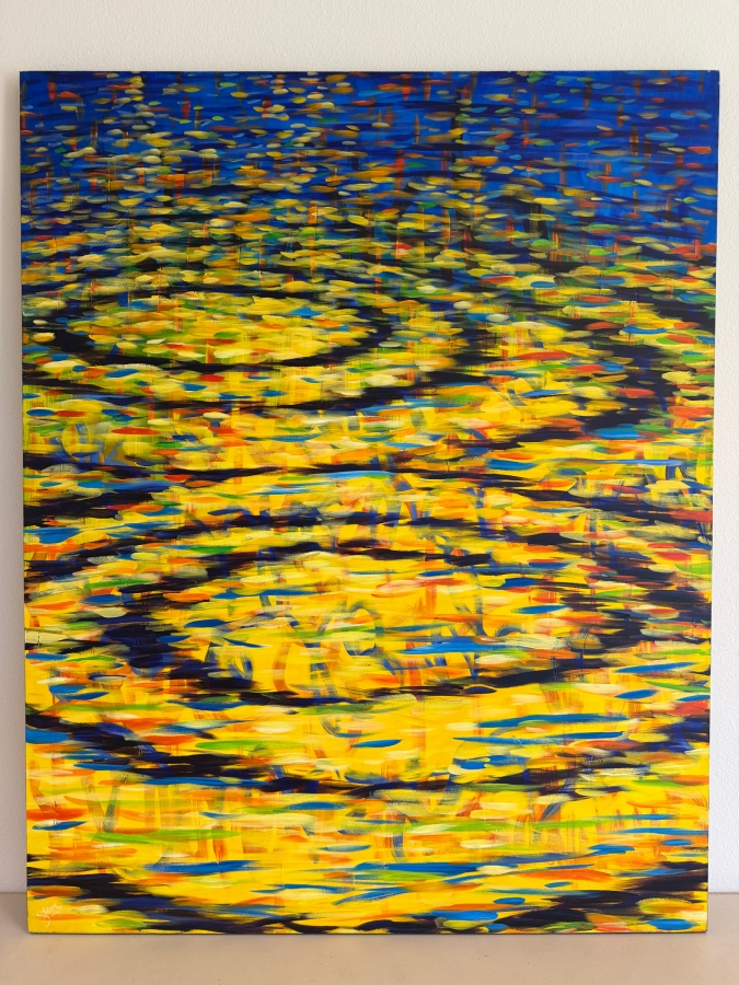 Gerrit Greve (1948-2024, Cardiff by the Sea, CA) Original Acrylic Painting On Canvas Titled 'I Wish I Were Close To You' Signed Lower Left and Verso 2005 48 X 60 Estimate $2,900 - $3,600 [Photo 2]