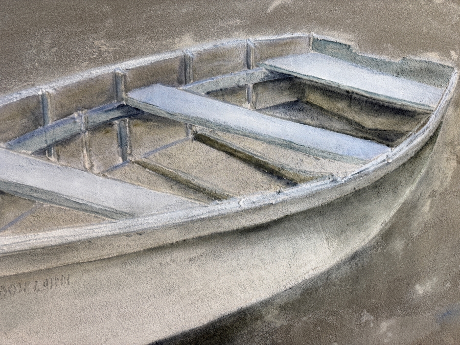 Gerrit Greve (1948-2024, Cardiff by the Sea, CA) Original Acrylic Sand Painting On Canvas Titled 'Elegy #15' 1994 Signed Verso 60 X 30 Estimate $1,800 - $2,100 [Photo 6]