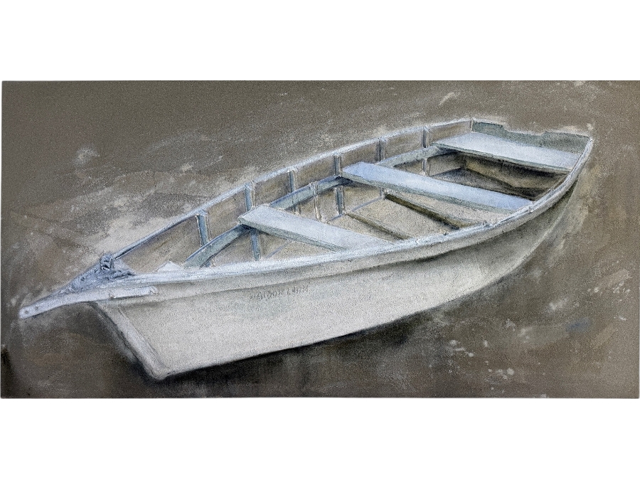 Gerrit Greve (1948-2024, Cardiff by the Sea, CA) Original Acrylic Sand Painting On Canvas Titled 'Elegy #15' 1994 Signed Verso 60 X 30 Estimate $1,800 - $2,100
