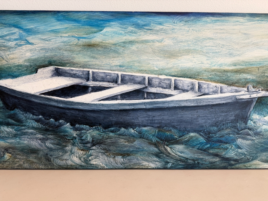 Gerrit Greve (1948-2024, Cardiff by the Sea, CA) Original Acrylic Painting On Canvas Titled 'Elegy #6' 1993 Signed Verso 60 X 30 Estimate $1,800 - $2,100 [Photo 3]