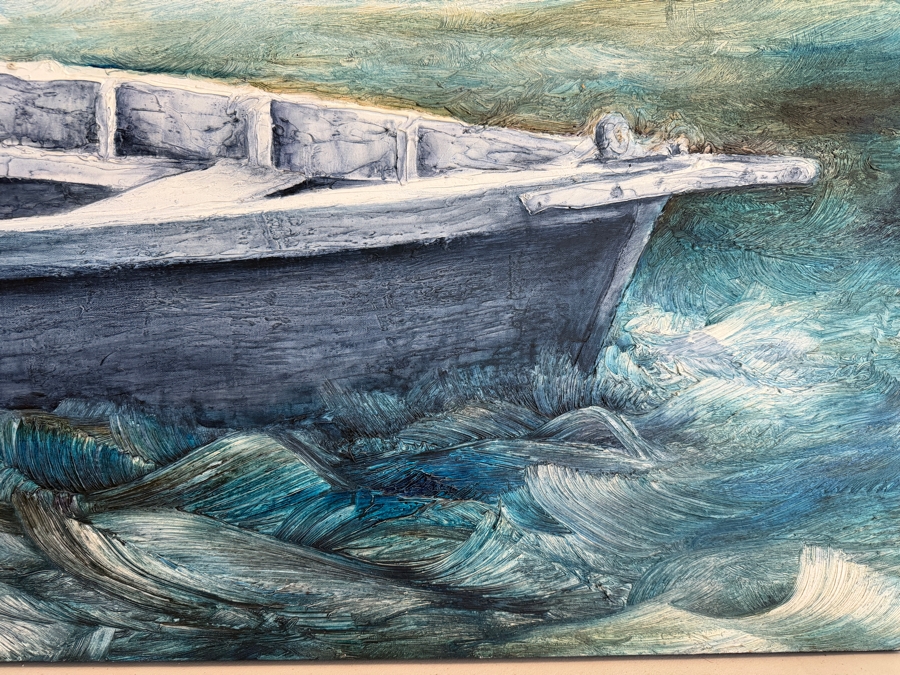 Gerrit Greve (1948-2024, Cardiff by the Sea, CA) Original Acrylic Painting On Canvas Titled 'Elegy #6' 1993 Signed Verso 60 X 30 Estimate $1,800 - $2,100 [Photo 4]
