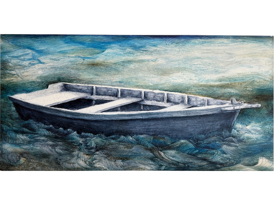 Gerrit Greve (1948-2024, Cardiff by the Sea, CA) Original Acrylic Painting On Canvas Titled 'Elegy #6' 1993 Signed Verso 60 X 30 Estimate $1,800 - $2,100