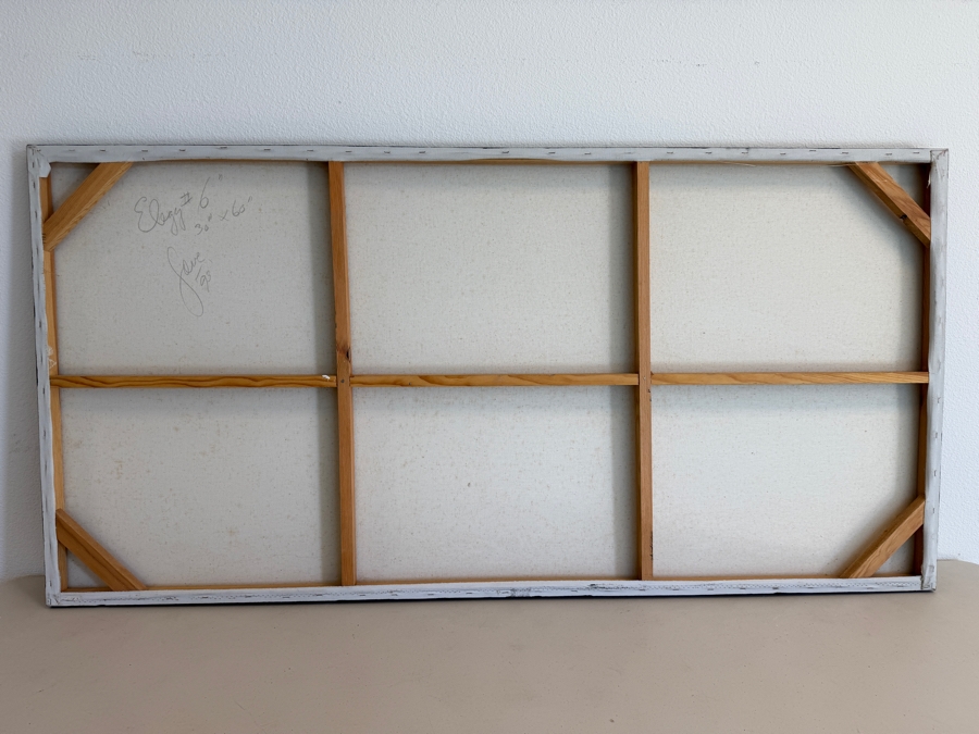 Gerrit Greve (1948-2024, Cardiff by the Sea, CA) Original Acrylic Painting On Canvas Titled 'Elegy #6' 1993 Signed Verso 60 X 30 Estimate $1,800 - $2,100 [Photo 8]