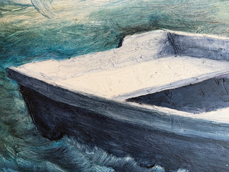 Gerrit Greve (1948-2024, Cardiff by the Sea, CA) Original Acrylic Painting On Canvas Titled 'Elegy #6' 1993 Signed Verso 60 X 30 Estimate $1,800 - $2,100 [Photo 7]