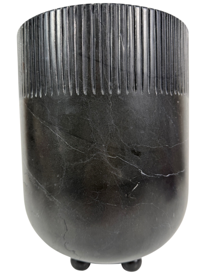 Just Added -  Ceres Stone Vessel - Black Marble 11'H Retails $850