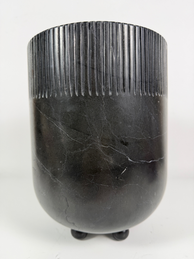 Just Added -  Ceres Stone Vessel - Black Marble 11'H Retails $850 [Photo 2]