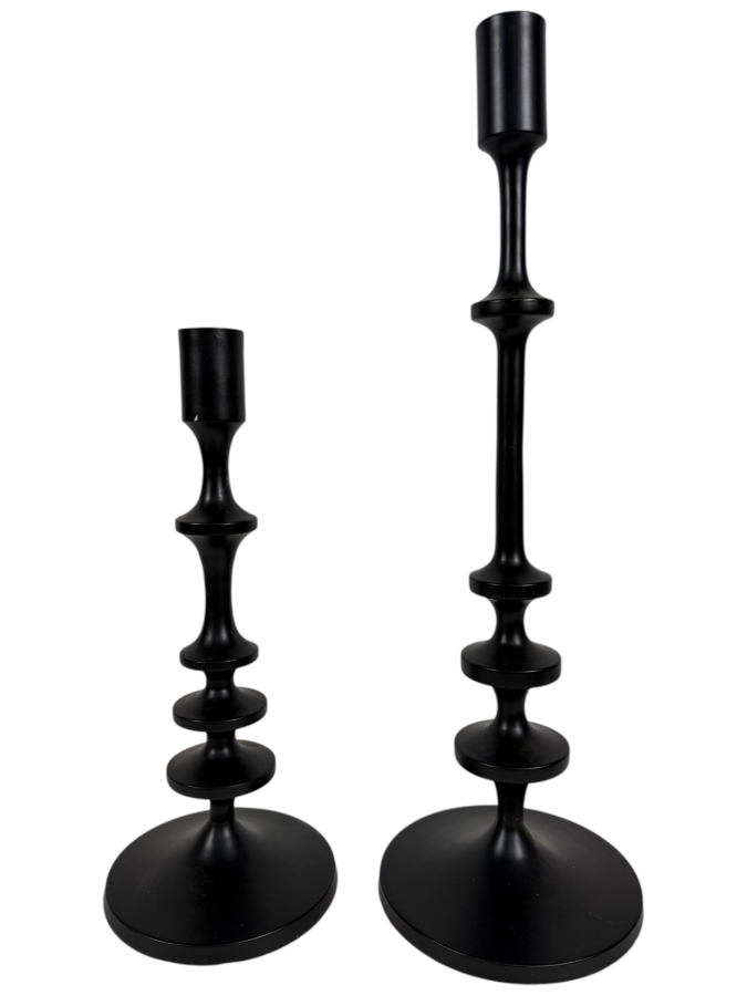 Just Added - Pair of CB2 Allis Candle Holders 11'H and 16.5'H