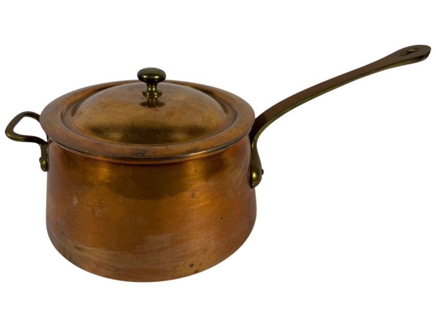 Just Added - Vintage Copper Pot with Lid 14'L
