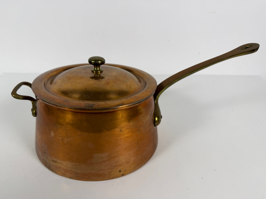 Just Added - Vintage Copper Pot with Lid 14'L [Photo 2]