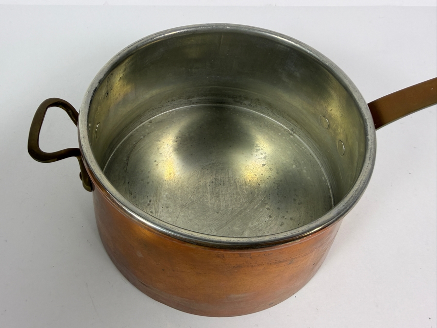 Just Added - Vintage Copper Pot with Lid 14'L [Photo 5]