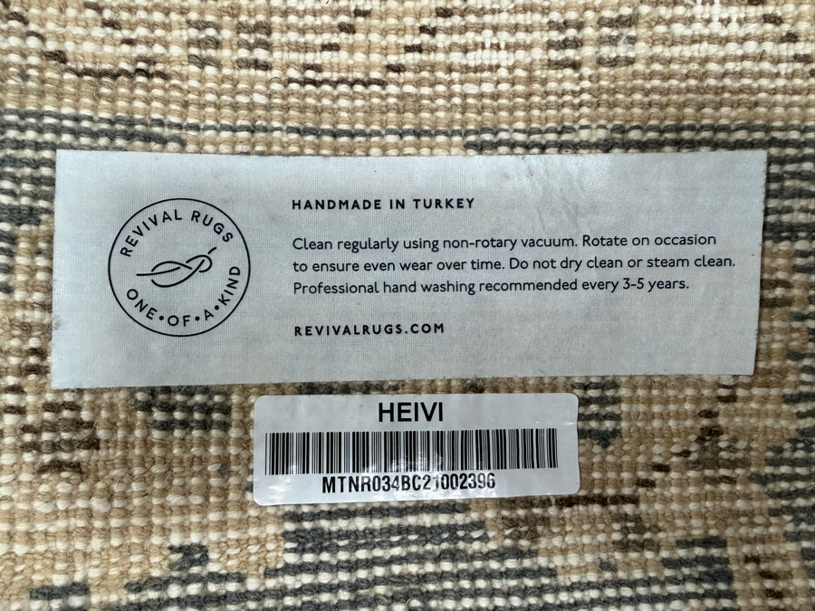 Handmade Wool Kilim Rug Made in Turkey by Revival Rugs 73' X 115' [Photo 4]
