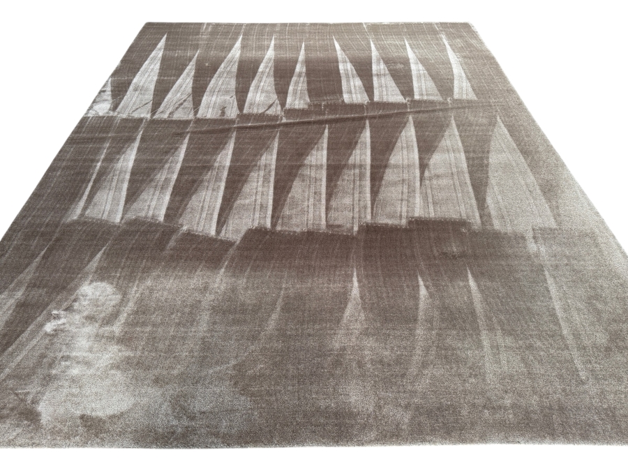 Just Added - CB2 Kole Mink Brown Solid Performance Nylon Area Rug 9'x12' Retail $2,000
