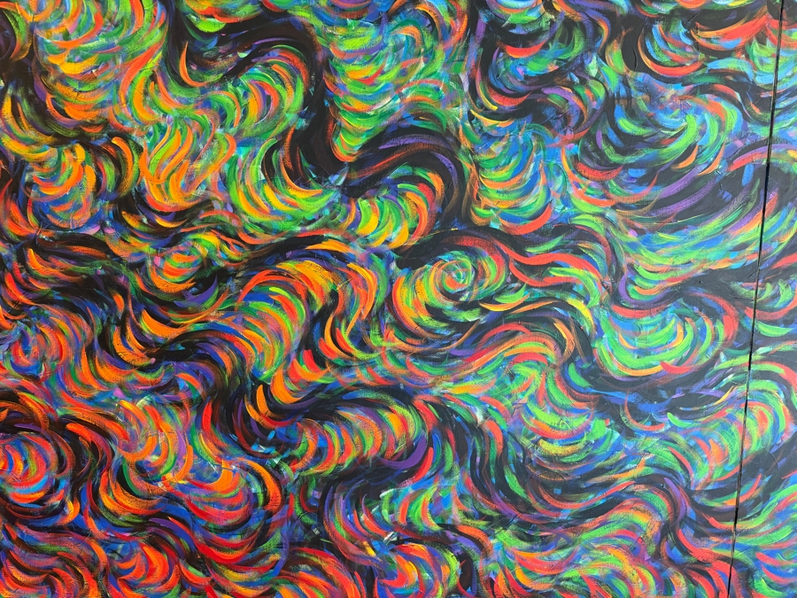 Just Added - Gerrit Greve (1948-2024, Cardiff by the Sea, CA) Original Acrylic Diptych Painting On Canvas Titled 'A Sense of Surf'  Signed Verso 120 X 48 Estimate $5,800 - $7,200 [Photo 4]