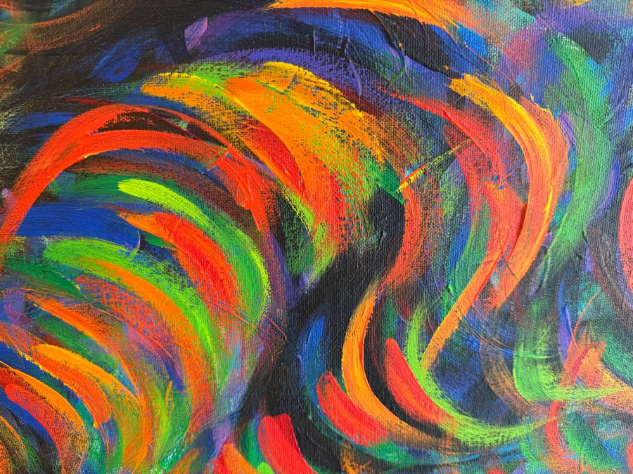Just Added - Gerrit Greve (1948-2024, Cardiff by the Sea, CA) Original Acrylic Diptych Painting On Canvas Titled 'A Sense of Surf'  Signed Verso 120 X 48 Estimate $5,800 - $7,200 [Photo 5]