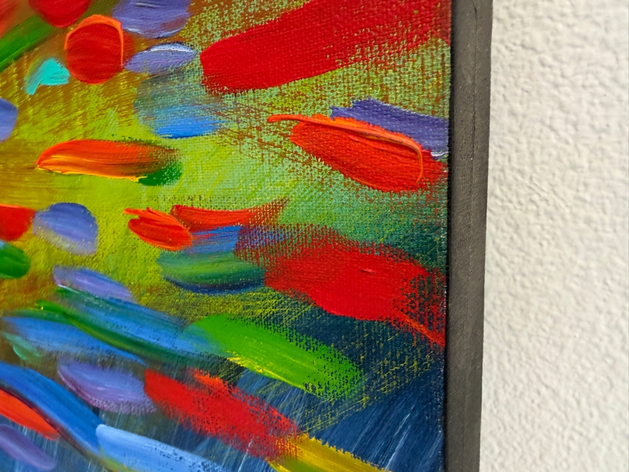 Just Added - Gerrit Greve (1948-2024, Cardiff by the Sea, CA) Original Acrylic Painting On Canvas Titled 'Harbor Reflections' Signed Lower Right and Verso 71 X 48 Estimate $3,400 - $4,300 [Photo 5]
